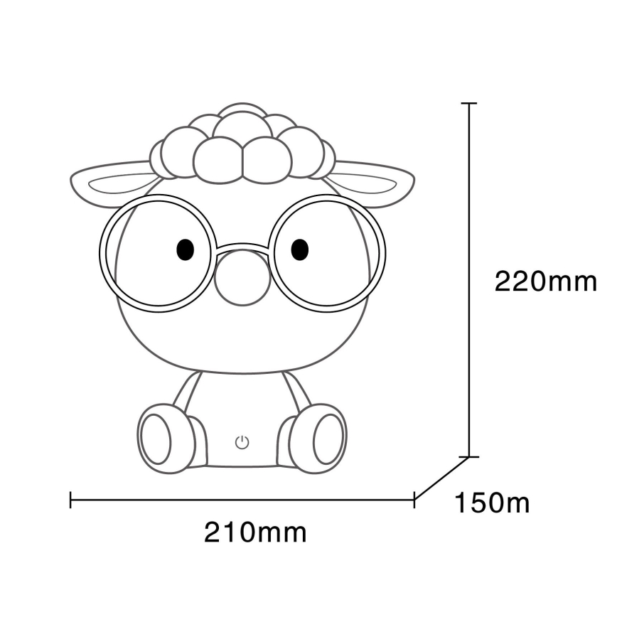 Globo - LED Dimbart uppladdningsbart barnnattlampa LED/1W/5V 500 mAh blå