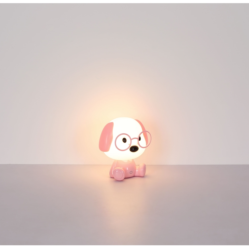 Globo - LED Dimbart uppladdningsbart barnnattlampa LED/1W/5V 500 mAh rosa