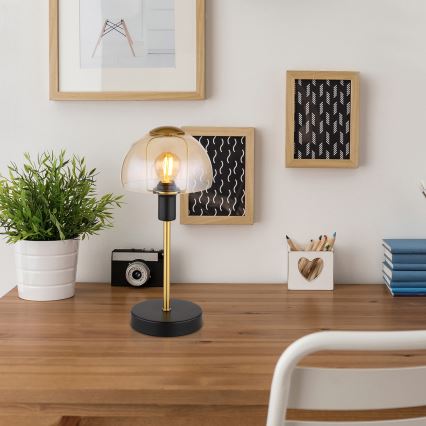 Globo - Bord beröring lampa 1xE14/25W/230V svart/guld