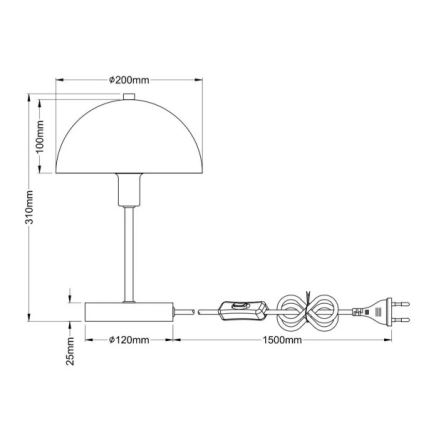 Globo - Bordslampa 1xE14/40W/230V svart