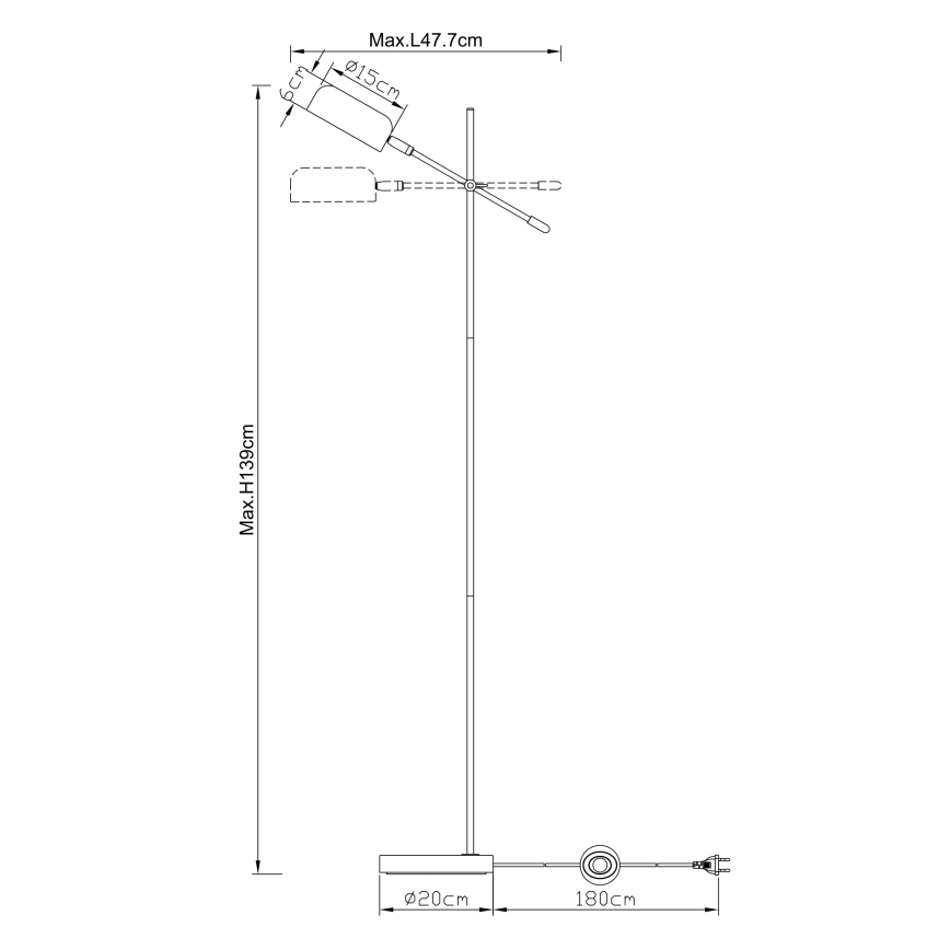 Globo - Golvlampa  1xE14/25W/230V