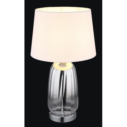 Globo - Bordslampa 1xE27/40W/230V vit/silver