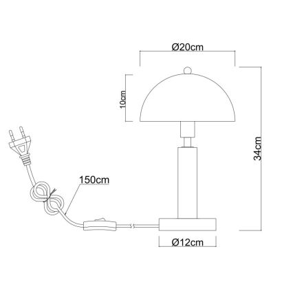 Globo - Bordslampa 1xE14/40W/230V svart