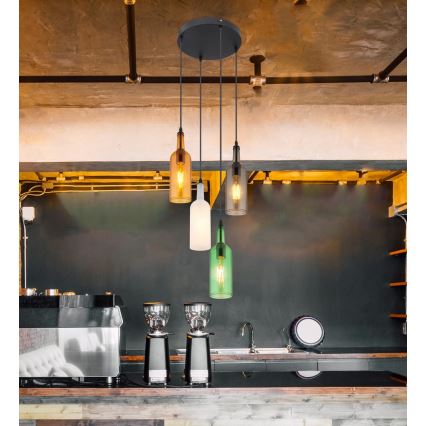 Globo 28048-4H - Ljuskrona med snöre LEVITO 4xE27/8W/230V