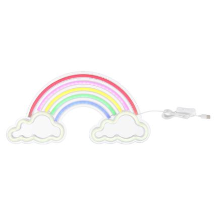 Globo - LED Neonväggdekoration LED/3W/USB regnbåge