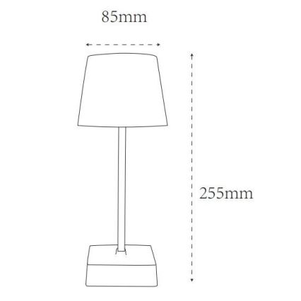 Globo - LED dimbar touchbordslampa LED/2W/5V 3000/4500/6500K 800 mAh svart