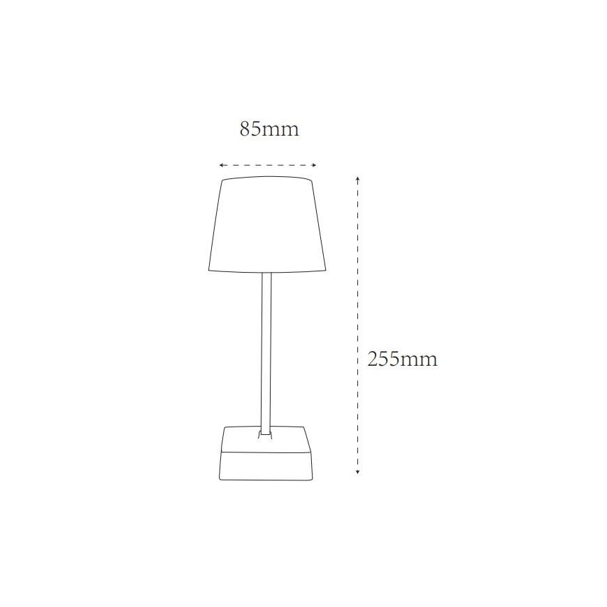 Globo - LED dimbar touchbordslampa LED/2W/5V 3000/4500/6500K 800 mAh svart
