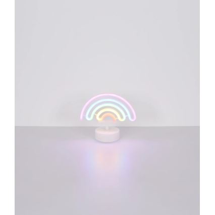 Globo - LED Neon bordslampa LED/2W/3xAA regnbåge