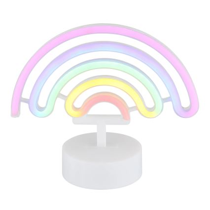 Globo - LED Neon bordslampa LED/2W/3xAA regnbåge