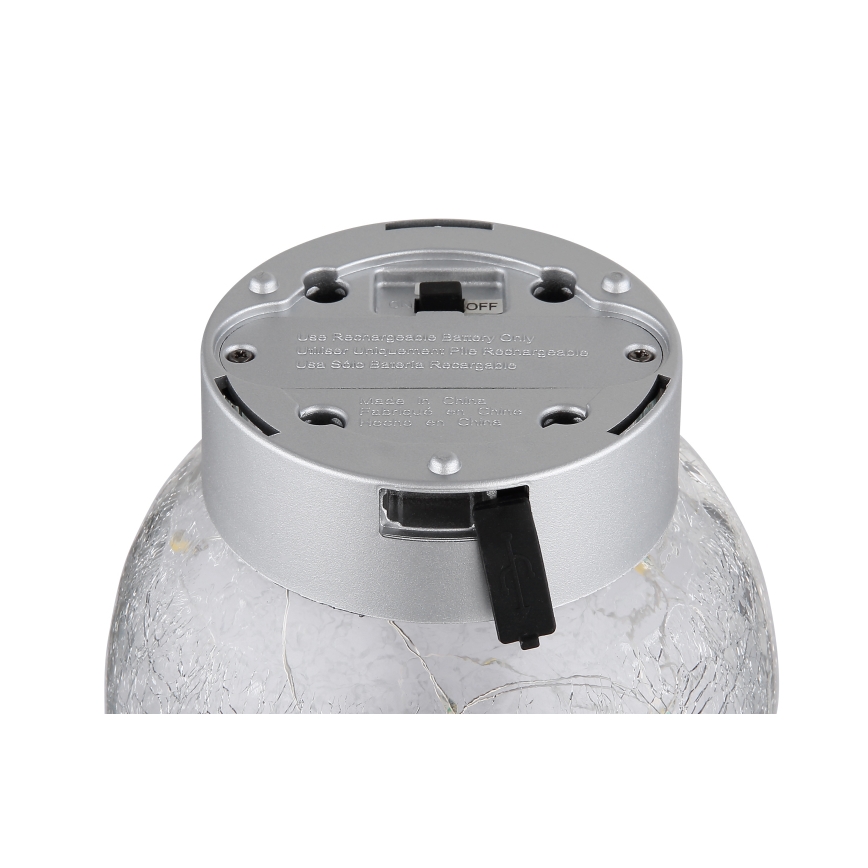 Globo - LED Dekorativt uppladdningsbart bordslampa 25xLED/0,06W/5V 600 mAh IP44