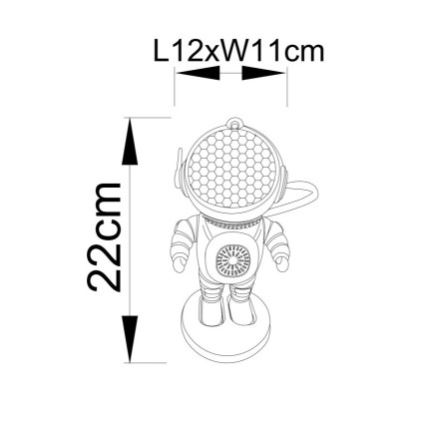 Globo - LED RGB Bordslampa LED/6W/5V astronaut vit