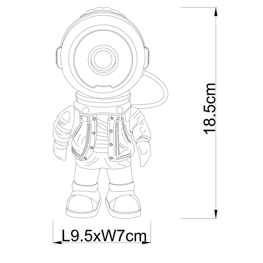 Globo - Dimbar LED-projektor LED/3W/5V astronaut