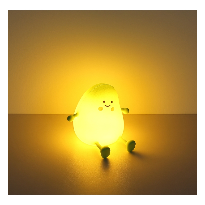 Globo - LED RGBW dimbar uppladdningsbar nattlampa för barn LED/2W/5V 1200 mAh mango