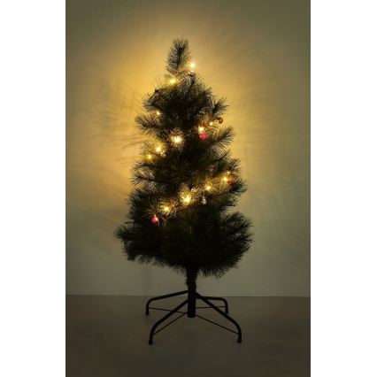 Globo - LED-ljusslinga 20 x LED / 2 x AA, 2,2 m varmvit