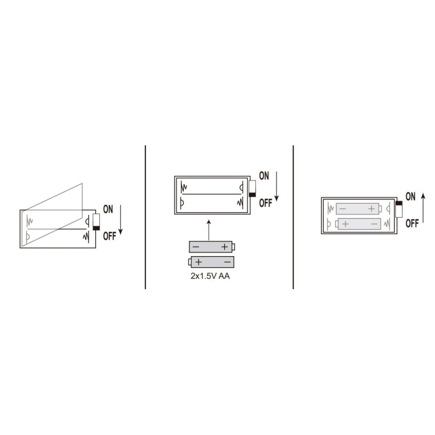 Globo - LED-ljusslinga 20 x LED / 2 x AA, 2,2 m varmvit