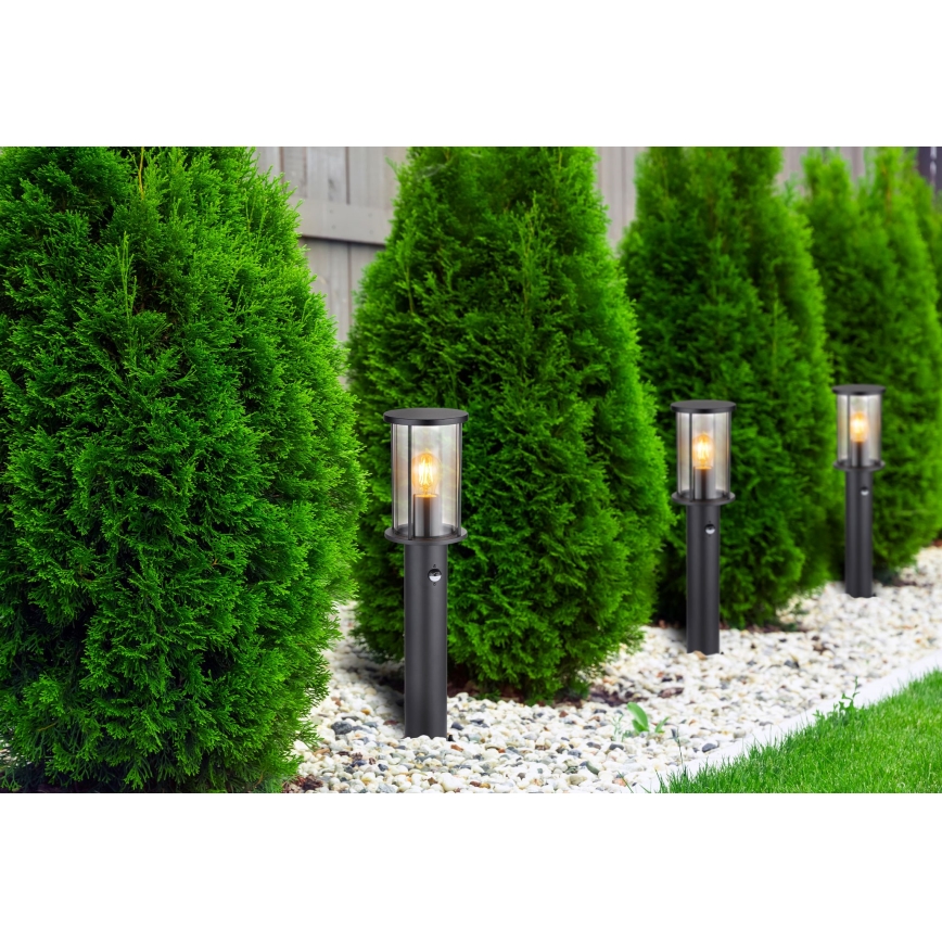 Globo - Lampa med sensor för utomhusbruk 1xE27/60W/230V 60 cm IP54