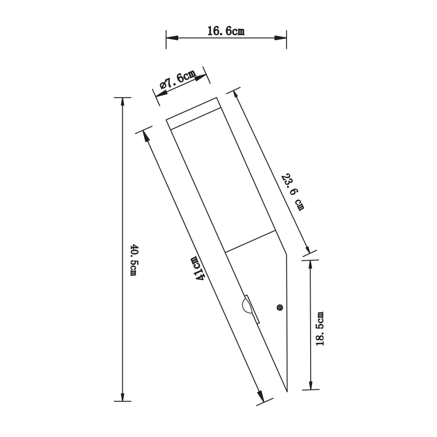 Globo - Utomhus vägglampa med sensor 1xE27/15W/230V IP44