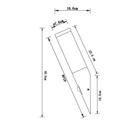Globo 3157S - Utomhusbelysning DACIA 1xE27/60W/230V