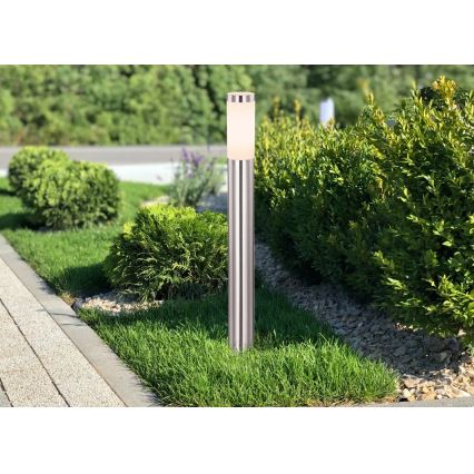 Globo - Utomhuslampa 1xE27/23W/230V IP44 80 cm skinande krom