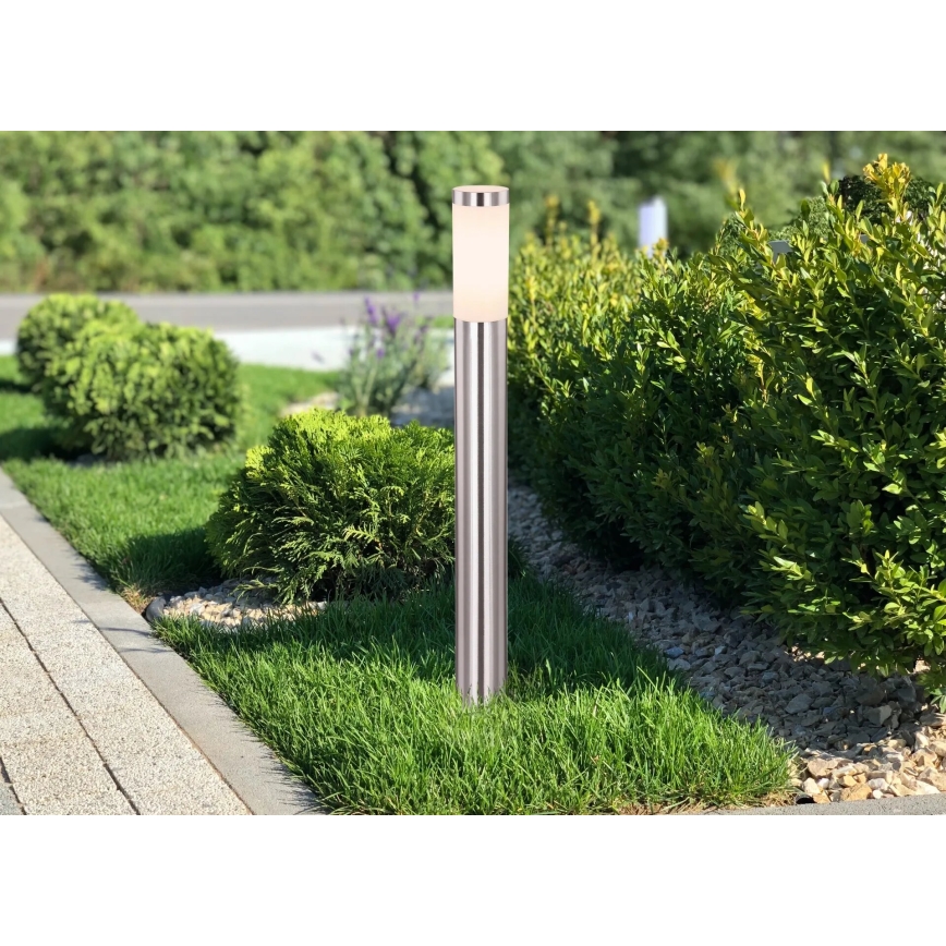 Globo - Utomhuslampa 1xE27/23W/230V IP44 80 cm skinande krom