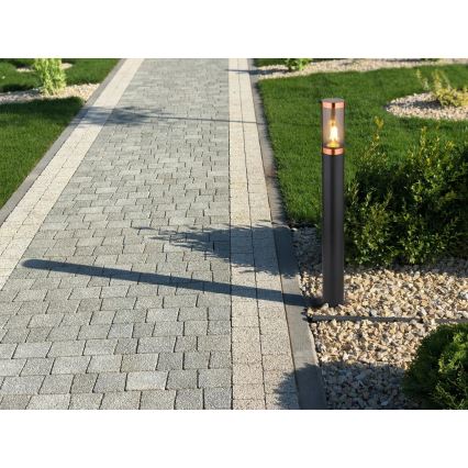 Globo - Utomhuslampa 1xE27/23W/230V IP44 80 cm svart/koppar