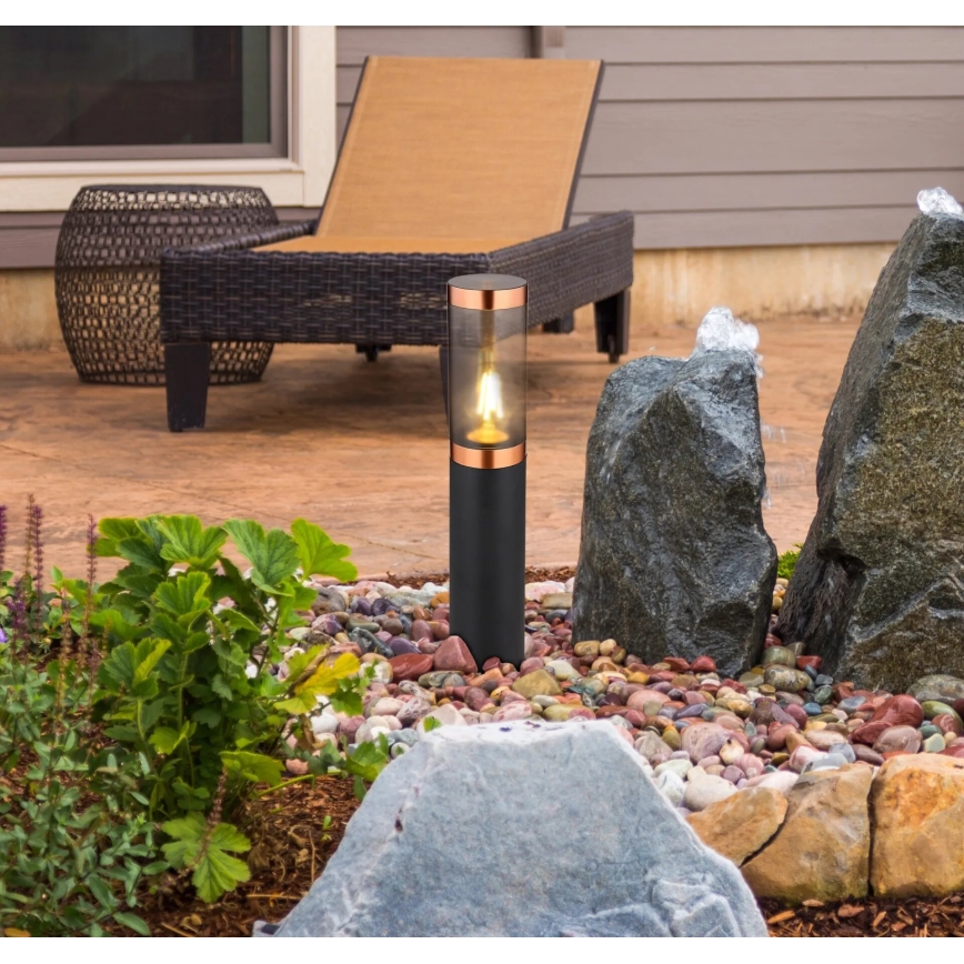 Globo - Utomhuslampa 1xE27/23W/230V IP44 45 cm svart/koppar