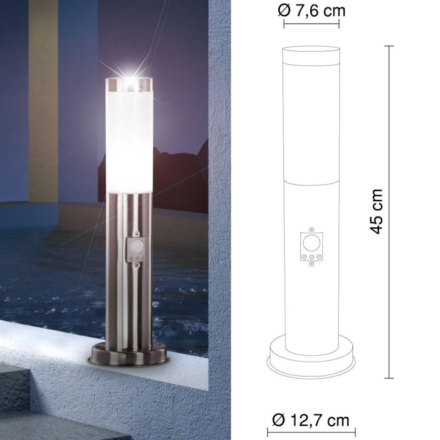 Globo 3158S - Utomhuslampa med sensor DACIA E27/60W/230V IP44