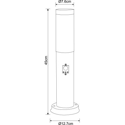 Globo - LED utomhuslampa med sensor 1xE27/8,8W/230V IP44