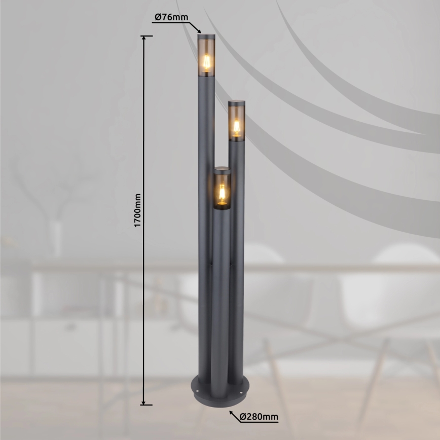 Globo - Utomhuslampa 3xE27/23W/230V IP44