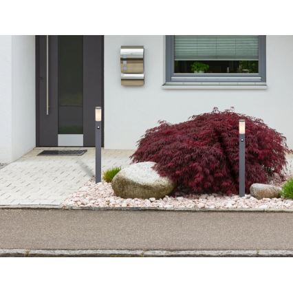 Globo - Lampa med sensor för utomhusbruk 1xE27/15W/230V IP44 110 cm antracit