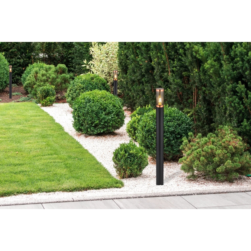 Globo - Utomhuslampa 1xE27/23W/230V IP44 110 cm svart/koppar