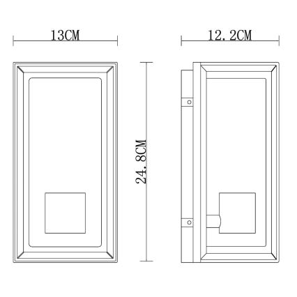 Globo - Vägglampa för utomhusbruk 1xE27/60W/230V IP44 svart