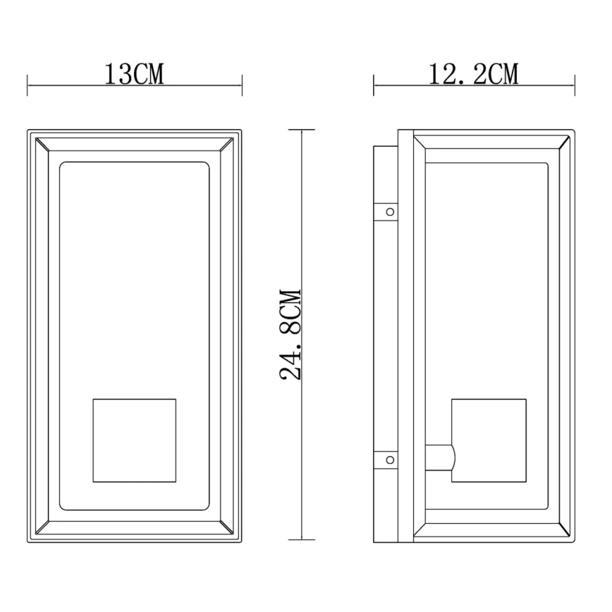 Globo - Vägglampa för utomhusbruk 1xE27/60W/230V IP44 svart