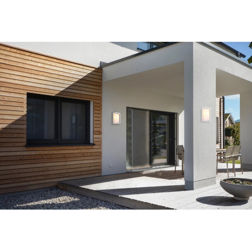 Globo - Vägglampa för utomhusbruk 1xE27/60W/230V IP44 vit