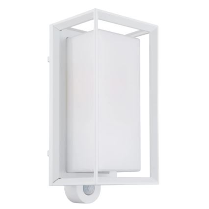Globo - Utomhus vägglampa med sensor 1xE27/60W/230V IP44 vit