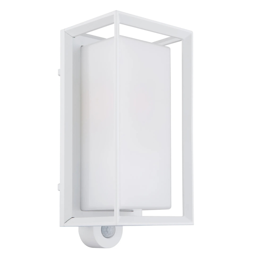 Globo - Utomhus vägglampa med sensor 1xE27/60W/230V IP44 vit