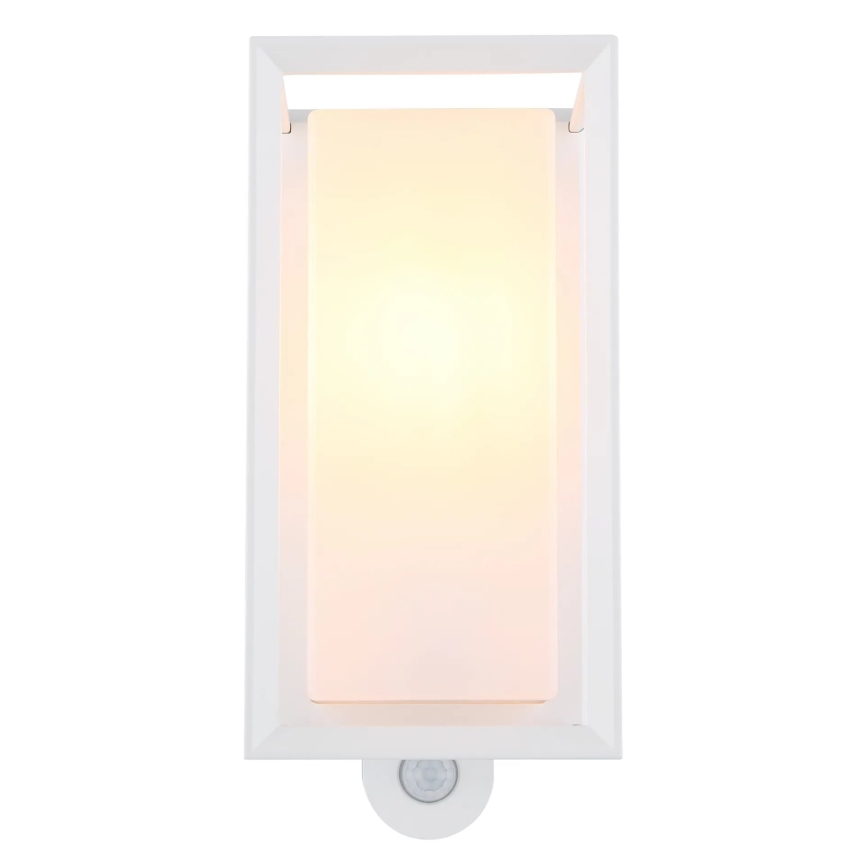 Globo - Utomhus vägglampa med sensor 1xE27/60W/230V IP44 vit