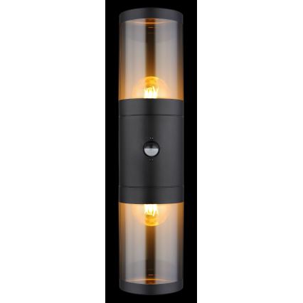 Globo vägglampa med sensor 2xE27/40W/230V IP44