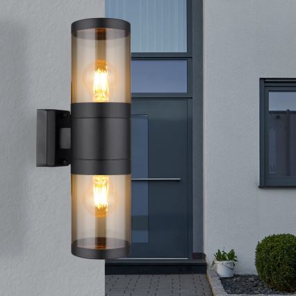 Globo - Vägglampa för utomhusbruk 2xE27/60W/230V IP44