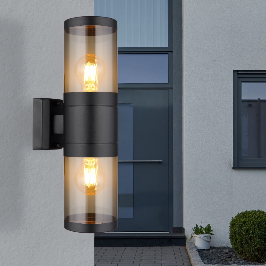 Globo - Vägglampa för utomhusbruk 2xE27/60W/230V IP44