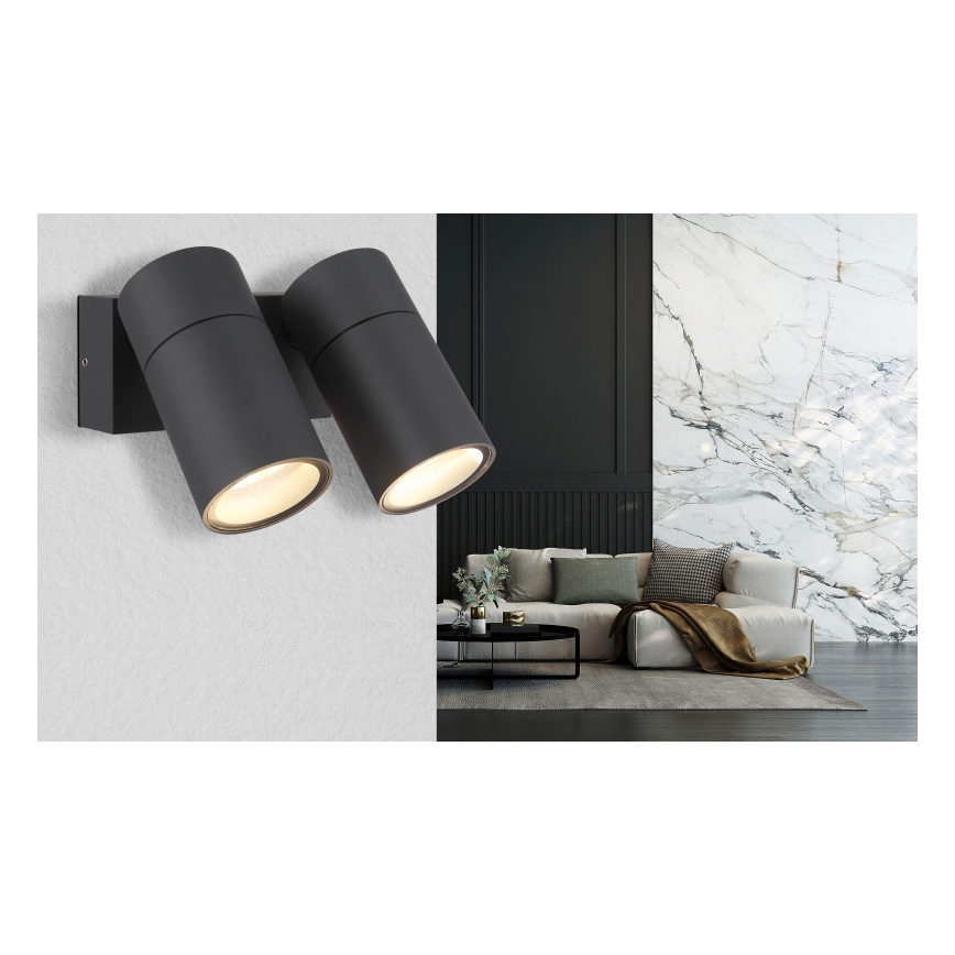 Globo - Väggspotlight 2xGU10/35W/230V