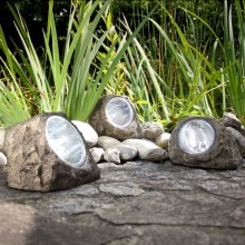 Globo 3302 - dekorativ Sollampa LED belysning stone 4xLED/0,06W/3,2V