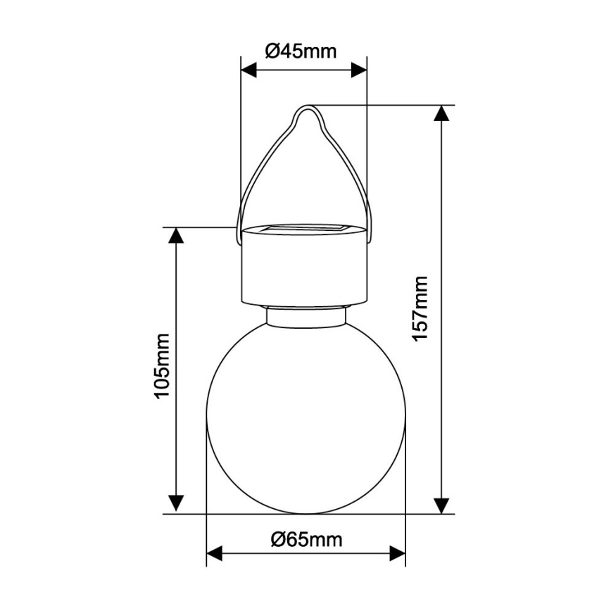 Globo 33056 - Solcellslampa LED/0,06W/3,2V IP44 400 mAh