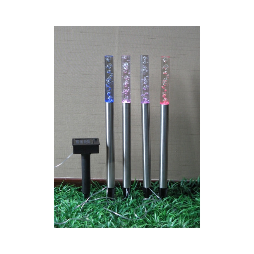 Globo - SET MED 4 LED Solcellslampor 4xLED/0,07W IP44 600 mAh