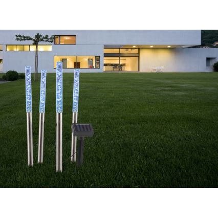 Globo - SET MED 4 LED Solcellslampor 4xLED/0,07W IP44 600 mAh