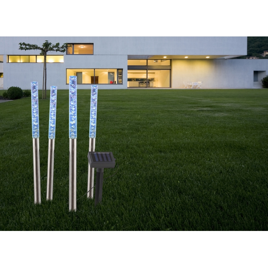 Globo - SET MED 4 LED Solcellslampor 4xLED/0,07W IP44 600 mAh