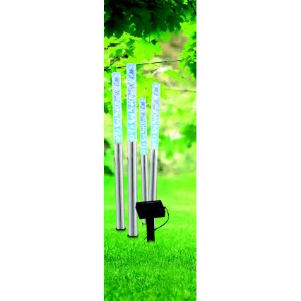 Globo - SET MED 4 LED Solcellslampor 4xLED/0,07W IP44 600 mAh