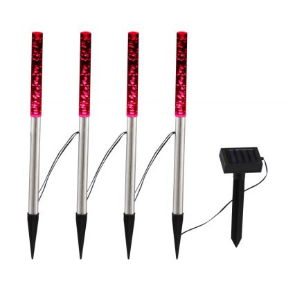 Globo - SET MED 4 LED Solcellslampor 4xLED/0,07W IP44 600 mAh