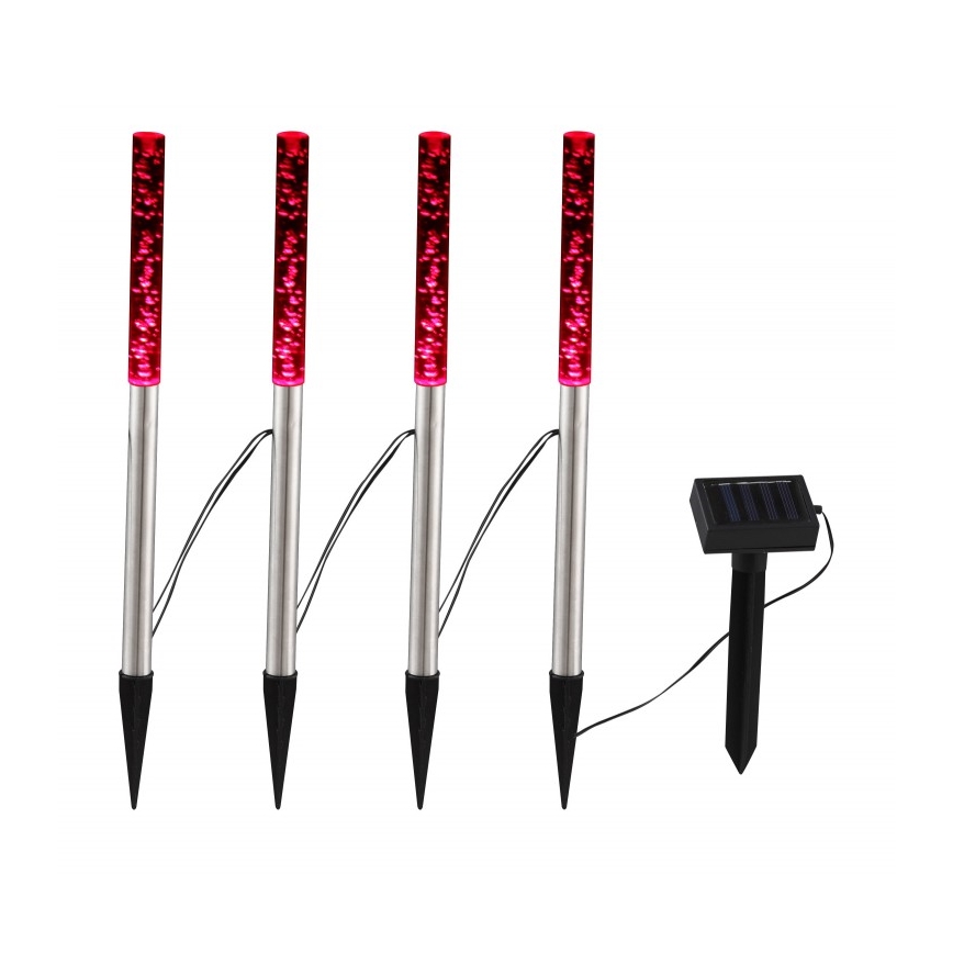 Globo - SET MED 4 LED Solcellslampor 4xLED/0,07W IP44 600 mAh