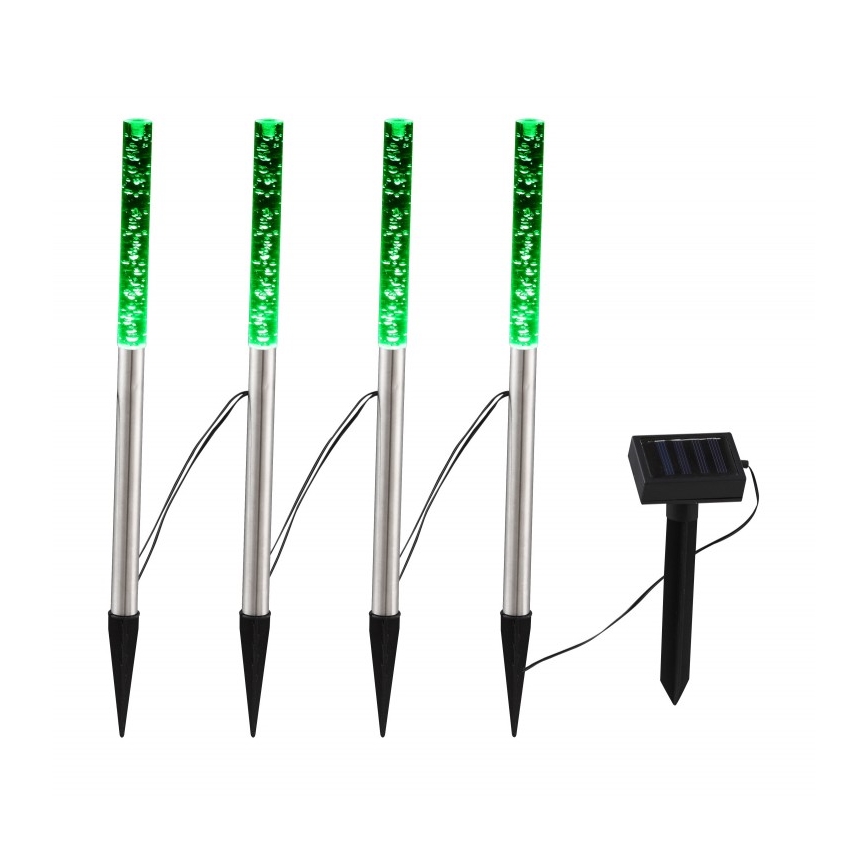 Globo - SET MED 4 LED Solcellslampor 4xLED/0,07W IP44 600 mAh